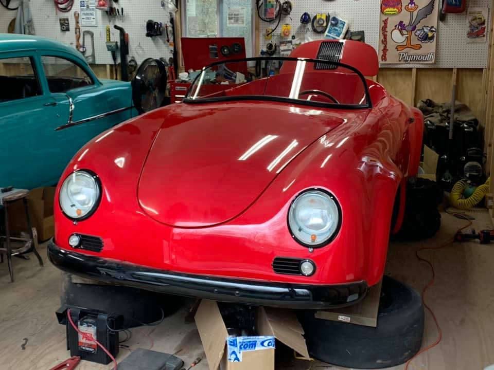 Red Porsche Boxster Spyder Replica with Stitch Freak Low Back Bucket Seats | Custom Car Interior Build