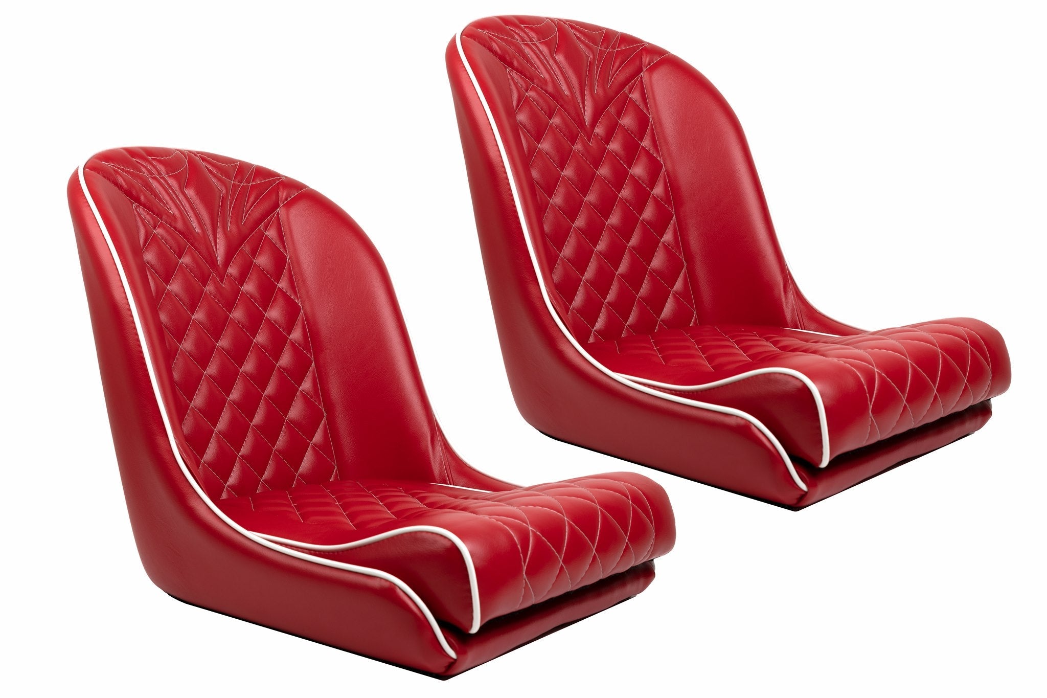 Diamond Hot Rod Stitch Low Back Bucket Seats